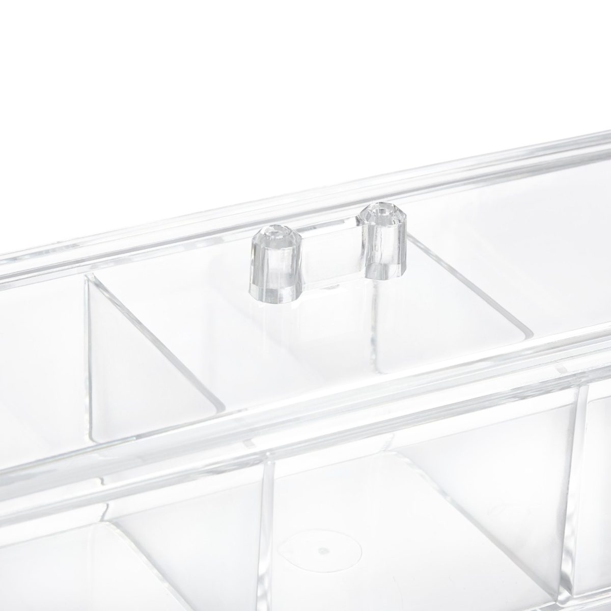 Cutie pentru ceai, 3 compartimente, 9 x 23 x 9,5 cm , transparent - imagine 7