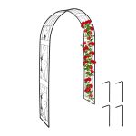 Arcada metalica pentru flori cataratoare, 216 x 125 x 36 cm