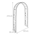 Arcada metalica pentru flori cataratoare, 216 x 125 x 36 cm - imagine 4