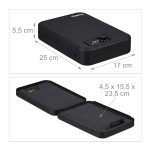 Caseta bani pentru bancnote si monede, Relaxdays, 5.5 x 17 x 25 cm - imagine 3