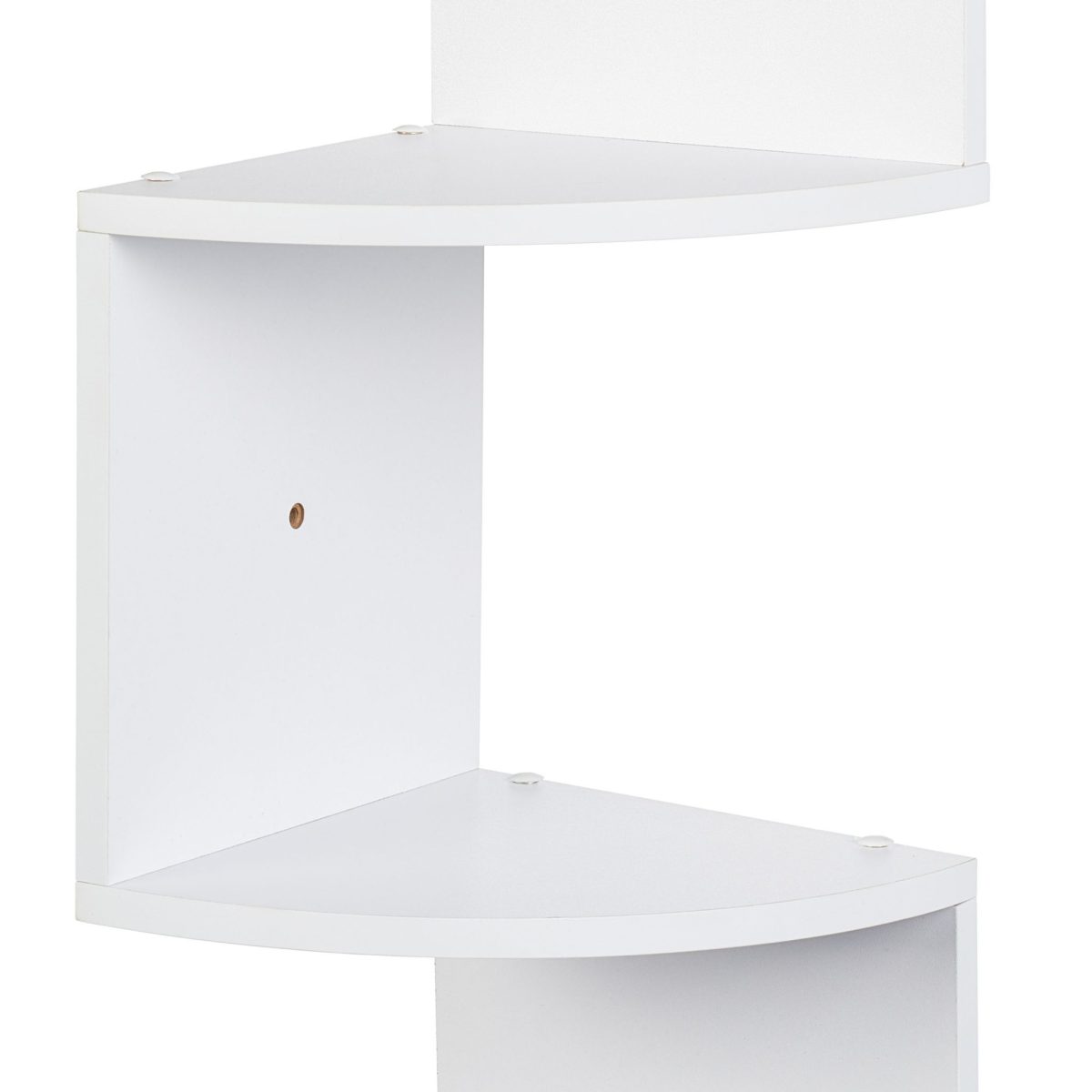 Raft de colt, suspendat, 5 niveluri, 122 x 19,5 x 19,5 cm, MDF, alb - imagine 5