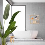 Raft organizator multifunctional cu 3 etajere, din bambus, 54 x 60 x 15 cm, maro - imagine 2