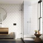 Jaluzea de dus, alb/negru, cu patratele, din PVC/aluminiu, cu material inclus de montare, 245 x 100 x 4,5 cm - imagine 3