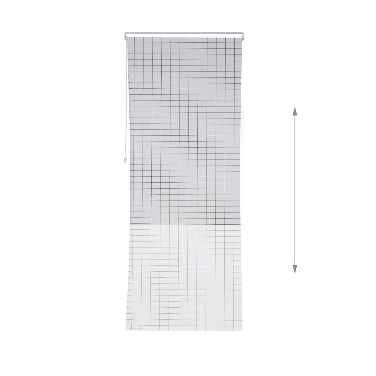 Jaluzea de dus, alb/negru, cu patratele, din PVC/aluminiu, cu material inclus de montare, 245 x 100 x 4,5 cm - imagine 4