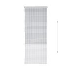 Jaluzea de dus, alb/negru, cu patratele, din PVC/aluminiu, cu material inclus de montare, 245 x 100 x 4,5 cm - imagine 4