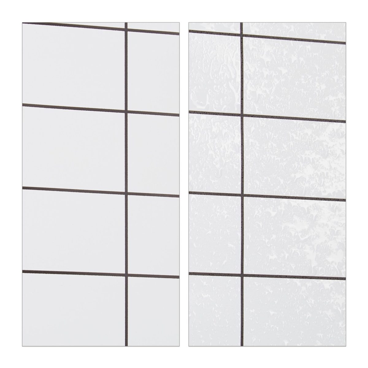 Jaluzea de dus, alb/negru, cu patratele, din PVC/aluminiu, cu material inclus de montare, 245 x 100 x 4,5 cm - imagine 6
