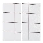 Jaluzea de dus, alb/negru, cu patratele, din PVC/aluminiu, cu material inclus de montare, 245 x 100 x 4,5 cm - imagine 6