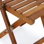 Masa cu 2 scaune pentru terasa/gradina, CASARIA®, lemn de salcam, maro - imagine 5