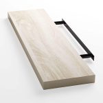 Raft de perete, MDF, crem, 90 x 23 x 3,8cm