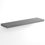 Raft de perete, MDF, gri, 90 x 23 x 3,8cm - imagine 3