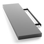 Raft de perete, MDF, gri, 90 x 23 x 3,8cm