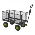 Carucior de gradina pentru transport universal, cu prelata si manusi, , sarcina 550 kg, 114 x 52 x 105 cm, negru - imagine 3