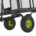 Carucior de gradina pentru transport universal, cu prelata si manusi, , sarcina 550 kg, 114 x 52 x 105 cm, negru - imagine 5