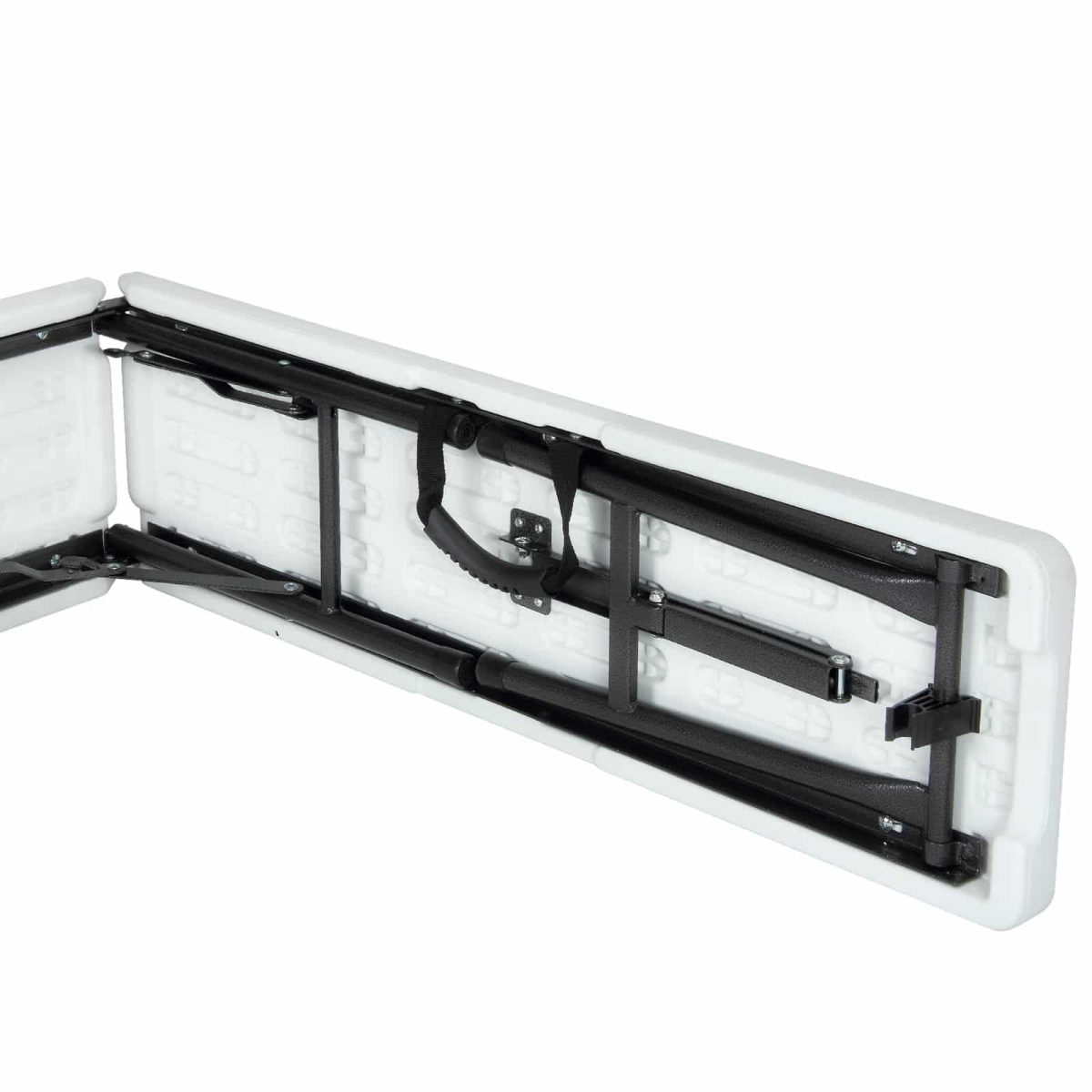 Set 2 banci pliabile, capacitate 200 kg fiecare, cadru din otel, manere pentru transport, 183 x 28 x 44 cm - imagine 3