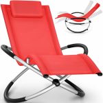 Scaun balansoar gradina, 166 x 74 x 81 cm, rosu, capacitate 180 kg
