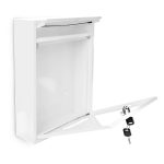 Cutie postala din metal, Relaxdays, alb, 35 cm - imagine 3