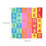 Covoras din spuma EVA Relaxdays, tip puzzle, Multicolor, 86 piese, moale, 179 x 179 cm - imagine 5