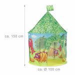 Cort de joaca pentru copii Relaxdays, poliester, multicolor, 100 x 150 cm - imagine 3