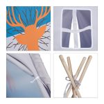Cort de joaca pentru copii Relaxdays, poliester, alb, 125 x 125 x 155 cm - imagine 4