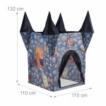 Cort de joaca pentru copii Relaxdays, poliester, multicolor, 110x110x132 cm - imagine 2