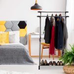 Suport dublu extensibil pentru haine cu un raft pentru incaltaminte, Relaxdays, din metal, 94-162 x 92-150 x 48 cm - imagine 2