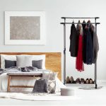 Suport dublu extensibil pentru haine cu un raft pentru incaltaminte, Relaxdays, din metal, 94-162 x 92-150 x 48 cm - imagine 4