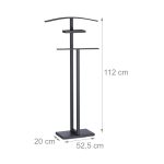 Portmantou Relaxdays, din otel, negru, 112 x 52,5 x 20 cm - imagine 4