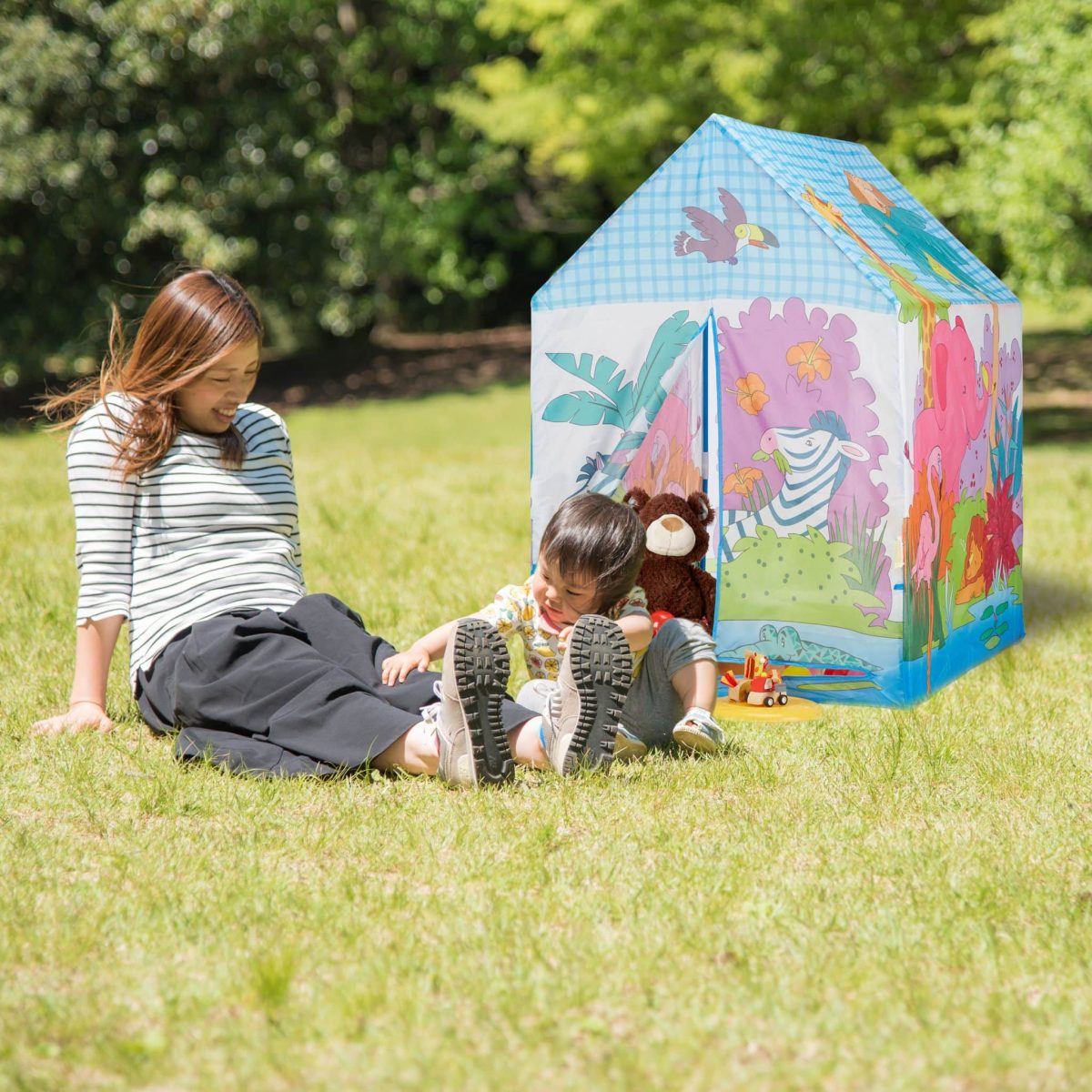 Cort de joaca pentru copii Relaxdays, poliester, multicolor, 95x72x102 cm - imagine 2