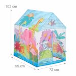 Cort de joaca pentru copii Relaxdays, poliester, multicolor, 95x72x102 cm - imagine 4