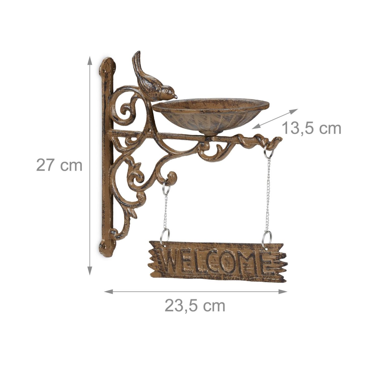 Adapatoare pentru pasari, din fonta, 27 x 13,5 x 23,5 cm - imagine 5
