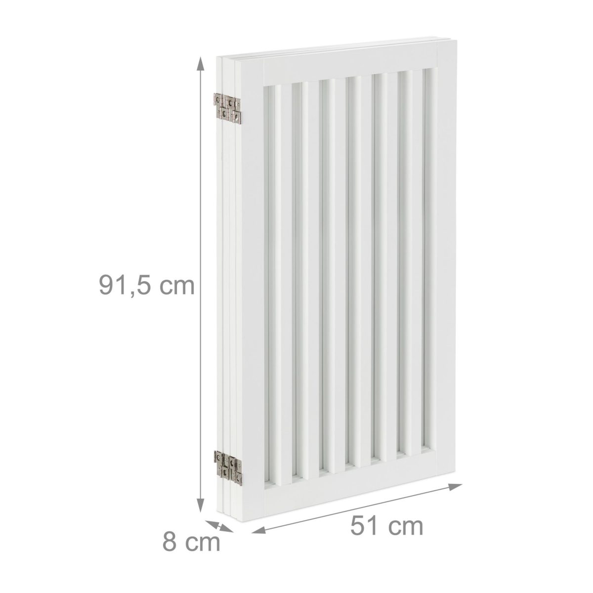 Gard de siguranta pentru copii sau animale de casa, Relaxdays, lungime maxima 204 cm, MDF, alb - imagine 4