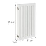 Gard de siguranta pentru copii sau animale de casa, Relaxdays, lungime maxima 204 cm, MDF, alb - imagine 4