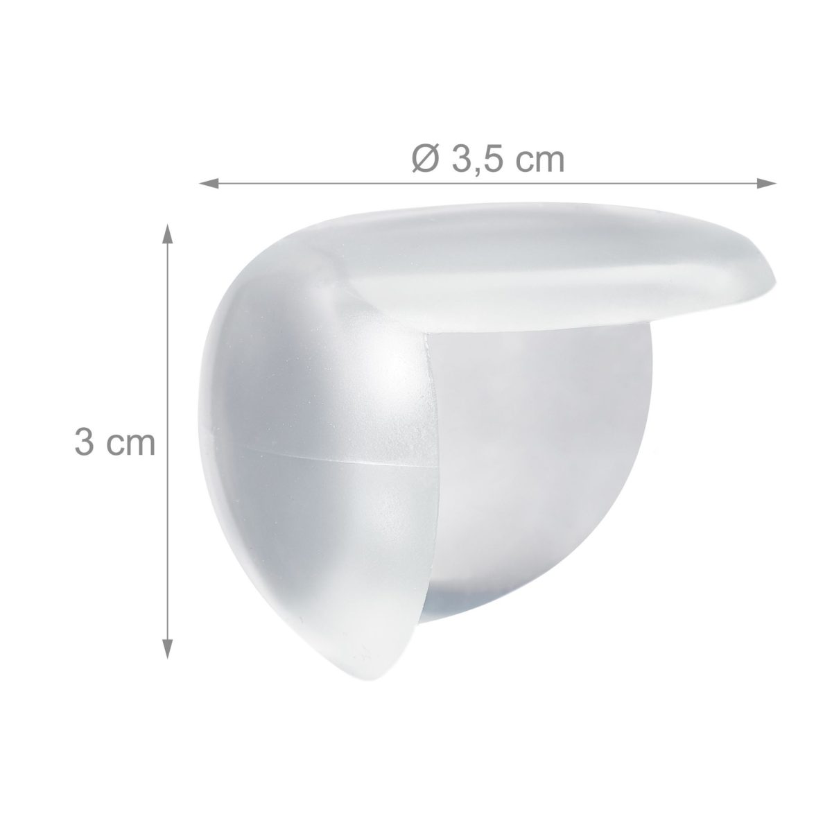 Set 12 protectii de colturi, pentru copii, transparente, Ø 3.5 x 3 cm - imagine 4