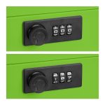 Caseta valori pentru bancnote si monede, Relaxdays, Verde, 8.5 x 20 x 17 cm - imagine 5