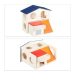 Casuta pentru hamster, Lemn, 16.5 x 17 x 15 cm - imagine 6