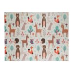 Covoras din spuma XPE Relaxdays, multicolor, cu animalute, 195 x 150 x 1 cm