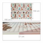 Covoras din spuma XPE Relaxdays, multicolor, cu animalute, 195 x 150 x 1 cm - imagine 4