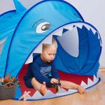 Cort de joaca pentru copii Relaxdays, Pop UP, poliester, albastru, 182 x 100 x 86 cm - imagine 3