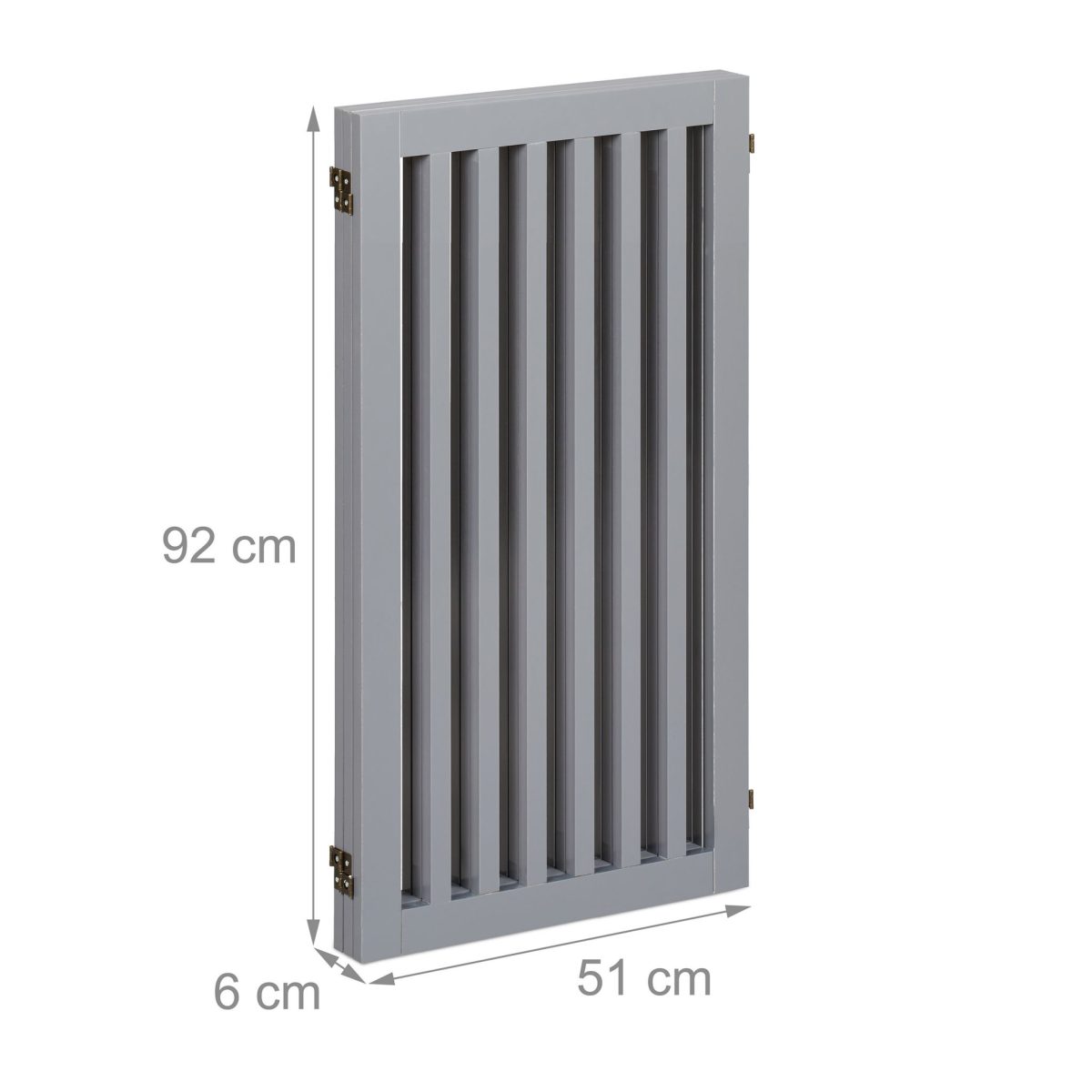 Gard de siguranta pentru copii sau animale de casa, Relaxdays, lungime maxima 154 cm, MDF, gri - imagine 4