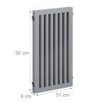 Gard de siguranta pentru copii sau animale de casa, Relaxdays, lungime maxima 154 cm, MDF, gri - imagine 4