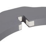 Gard de siguranta pentru copii sau animale de casa, Relaxdays, lungime maxima 154 cm, MDF, gri - imagine 7