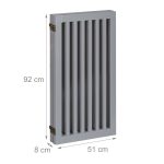 Gard de siguranta pentru copii sau animale de casa, Relaxdays, lungime maxima 206 cm, MDF, gri - imagine 4