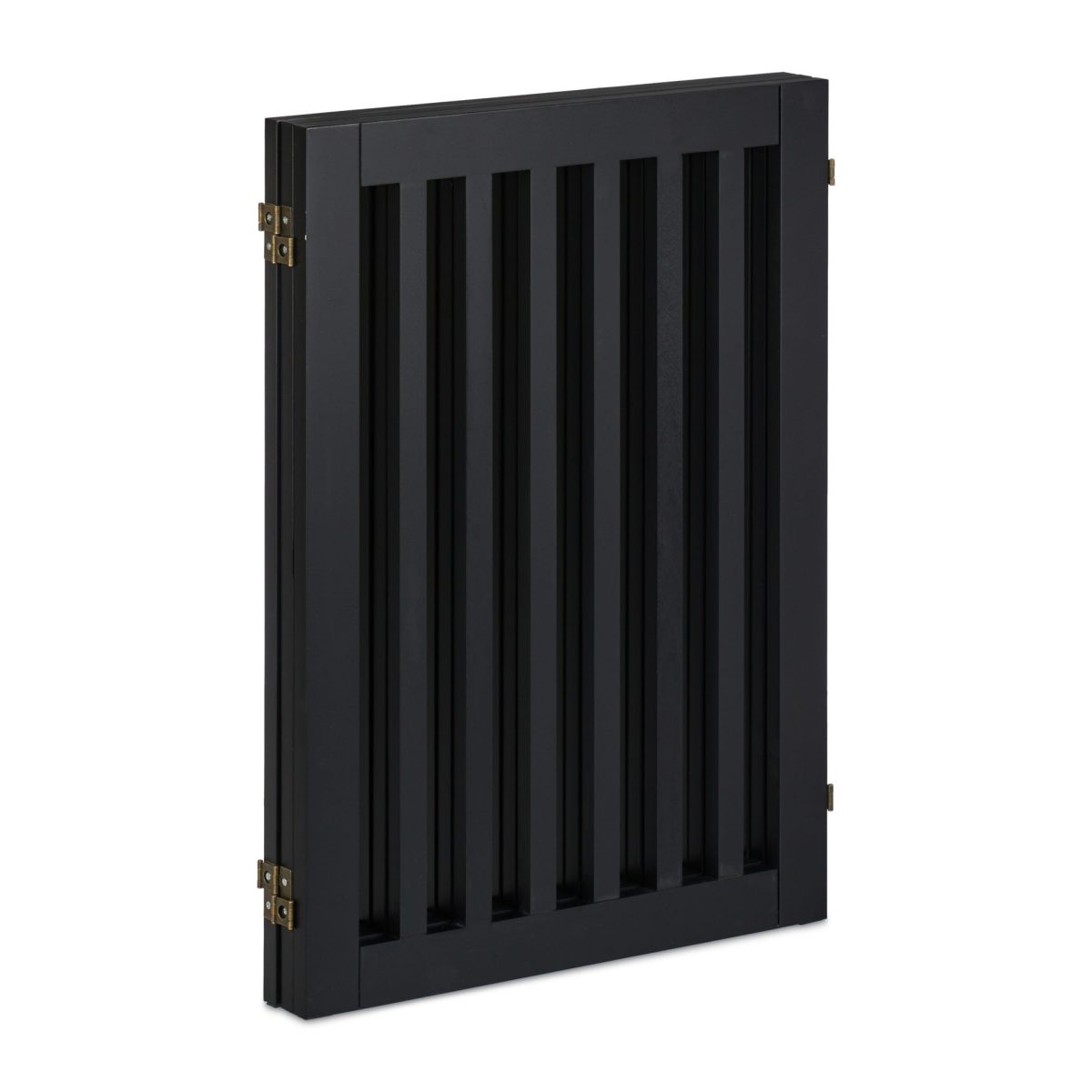 Gard de siguranta pentru copii sau animale de casa, Relaxdays, lungime maxima 154 cm, MDF, negru - imagine 8