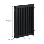 Gard de siguranta pentru copii sau animale de casa, Relaxdays, lungime maxima 154 cm, MDF, negru - imagine 5