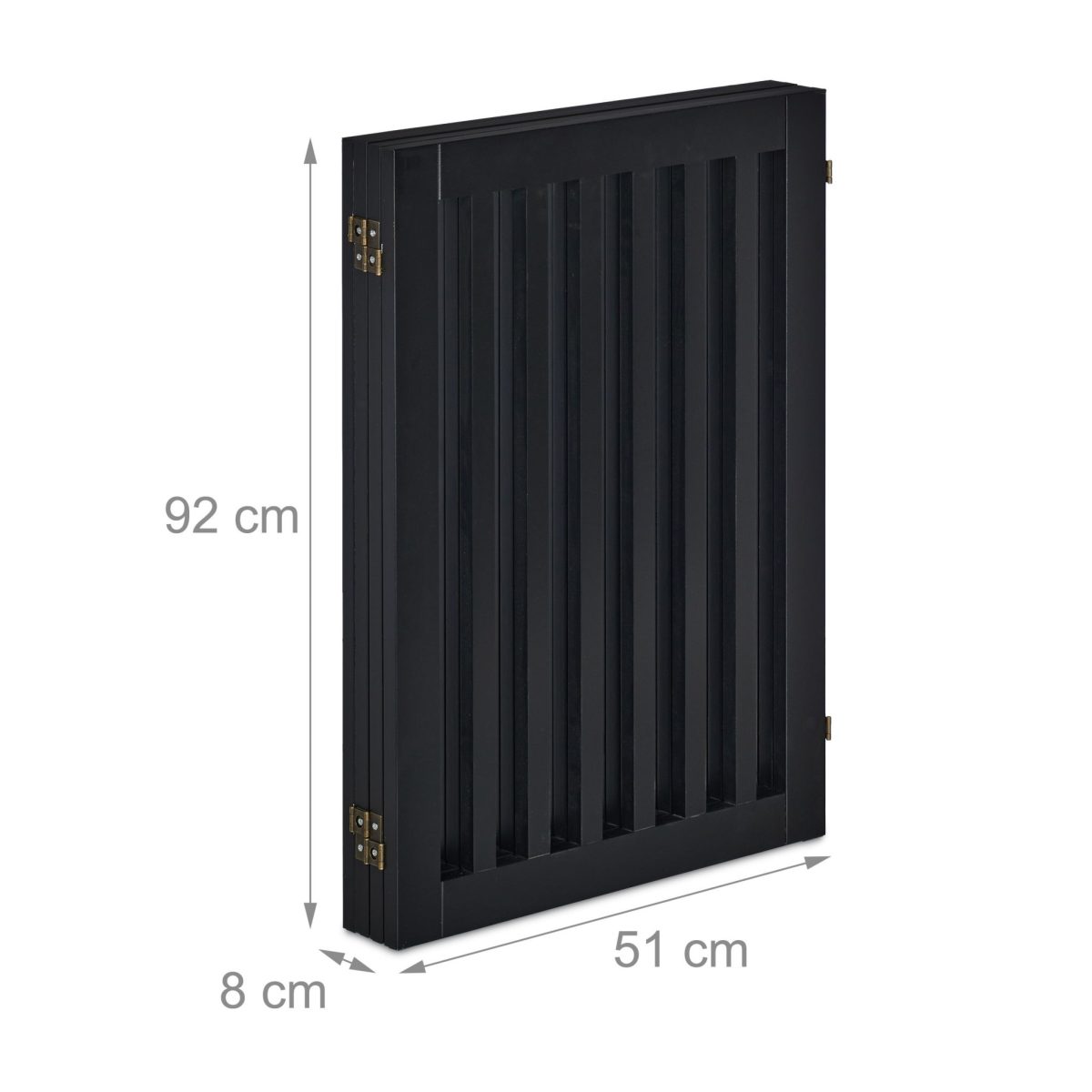 Gard de siguranta pentru copii sau animale de casa, Relaxdays, lungime maxima 206 cm, MDF, negru - imagine 5