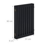 Gard de siguranta pentru copii sau animale de casa, Relaxdays, lungime maxima 206 cm, MDF, negru - imagine 5
