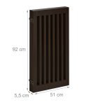 Gard de siguranta pentru copii sau animale de casa, Relaxdays, H 92 cm, lungime maxima 154 cm, MDF, maro - imagine 5