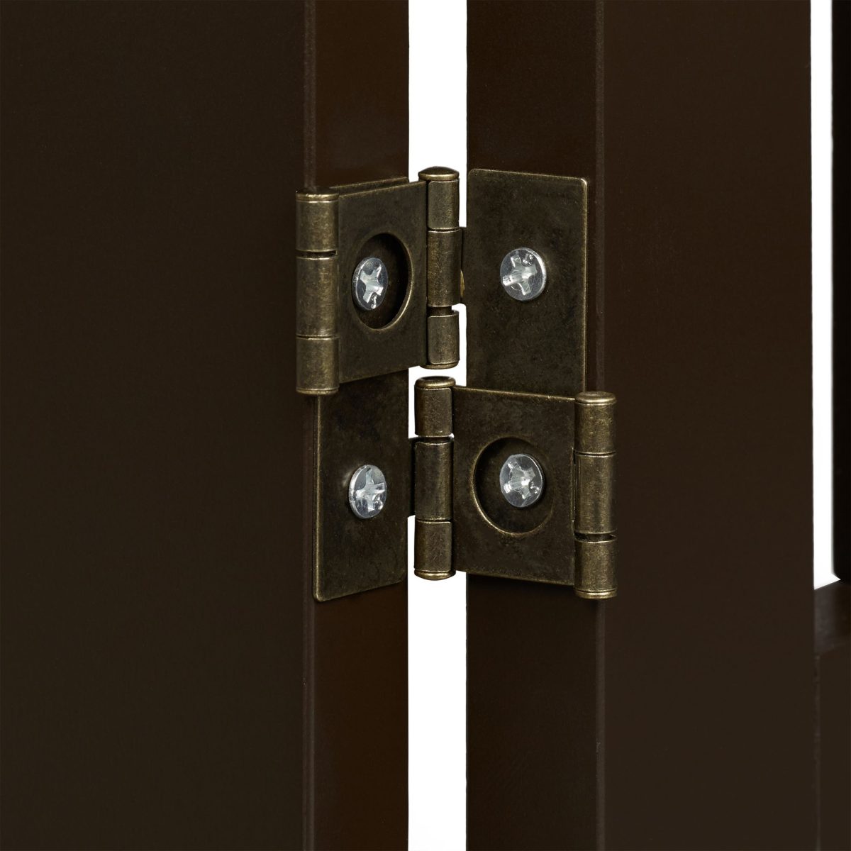 Gard de siguranta pentru copii sau animale de casa, Relaxdays, H 92 cm, lungime maxima 154 cm, MDF, maro - imagine 6
