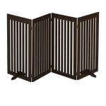 Gard de siguranta pentru copii sau animale de casa, Relaxdays, H 92 cm, lungime maxima 205 cm, MDF, maro
