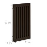 Gard de siguranta pentru copii sau animale de casa, Relaxdays, H 92 cm, lungime maxima 205 cm, MDF, maro - imagine 5